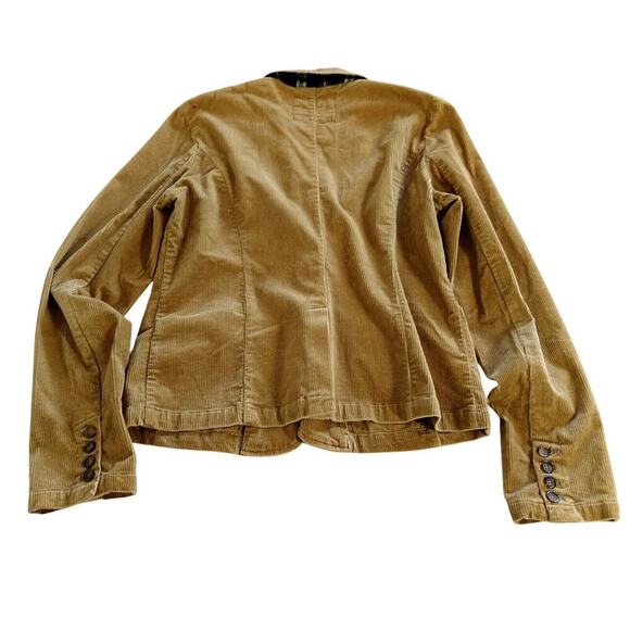 Vintage Y2K American Eagle Corduroy Blazer Jacket Size L Tan Button Up 2000s - Picture 8 of 9